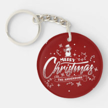 Keychain simple y personalizada de Navidades de Sn