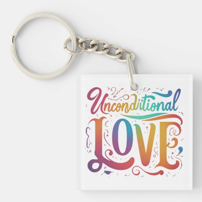 Llavero Keychain sin condiciones de plaza de amor (Frente)
