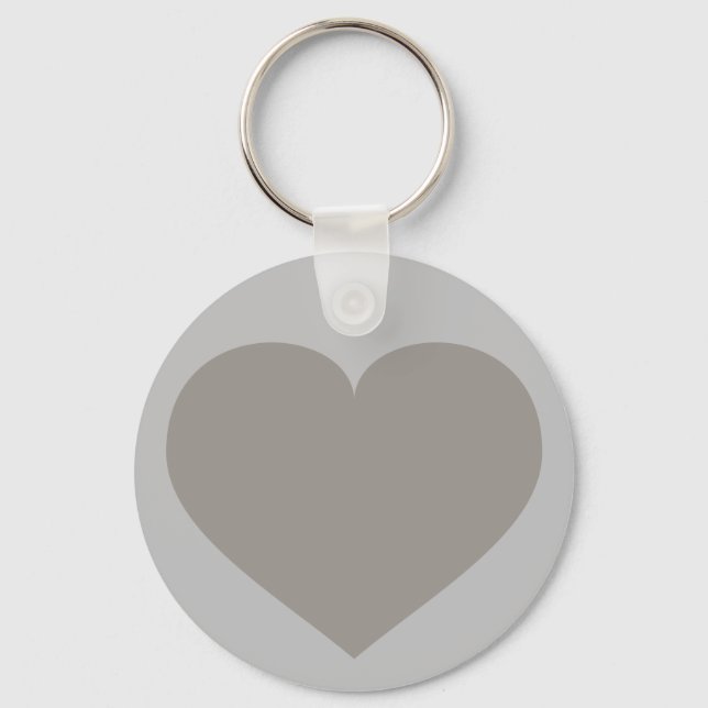 Llavero Keychain sólida de corazón plateado (Anverso)