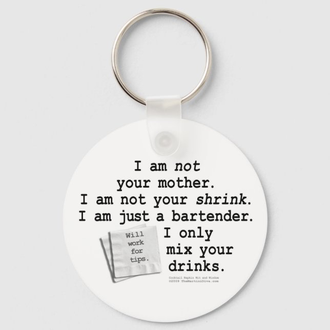 Llavero Keychain - SOY UN BARTENDER (Anverso)