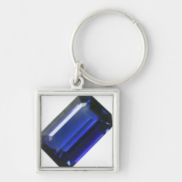 Llavero Keychain Square Blue Sapphire