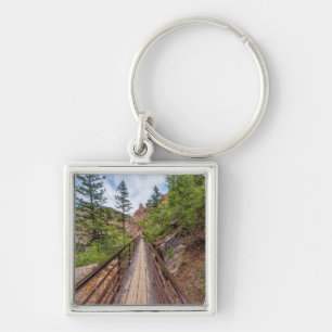 Llavero Keychain Square de Seven Falls Walkway Bridge