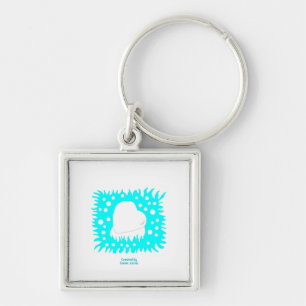 Llavero Keychain Square de Winter Snow Heart Premium