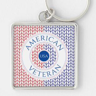 Llavero Keychain Square Premium Square del VETERAN AMERICA