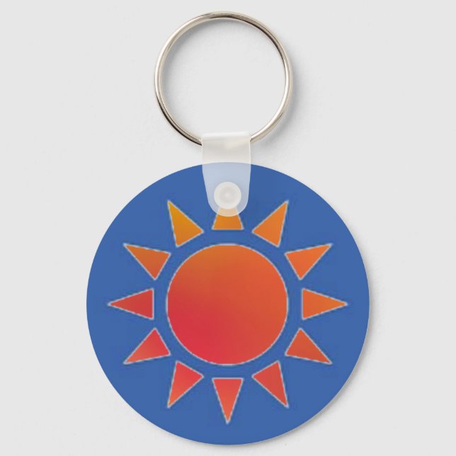 Llavero Keychain Sun Naranja rojo (Anverso)