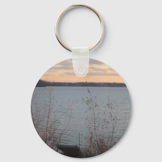 Llavero Keychain Sunset de Lake Shore (Anverso)