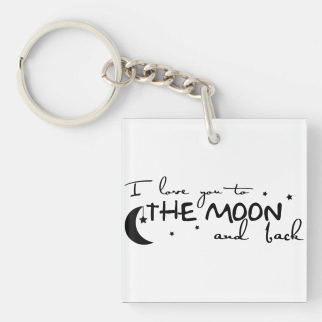 Llavero Keychain: Te amo a la luna (Frente)