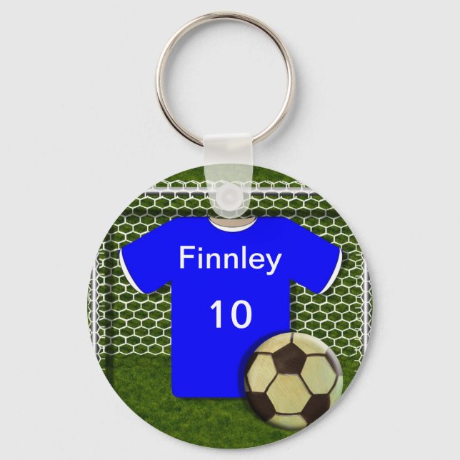 Llavero Keychain temática del fútbol personalizado (Anverso)