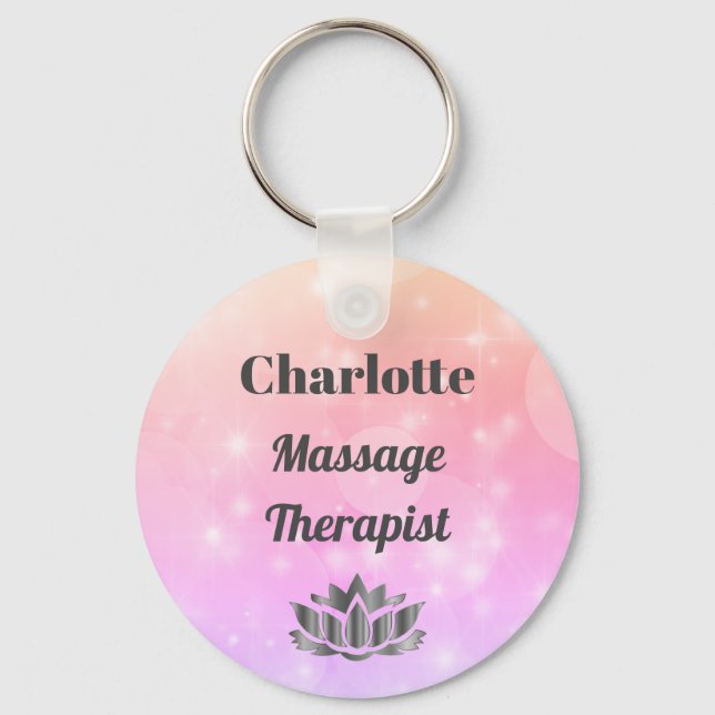 Llavero Keychain terapista de masaje personalizado bonito (Anverso)