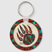 Keychain Tribal Bear Paw