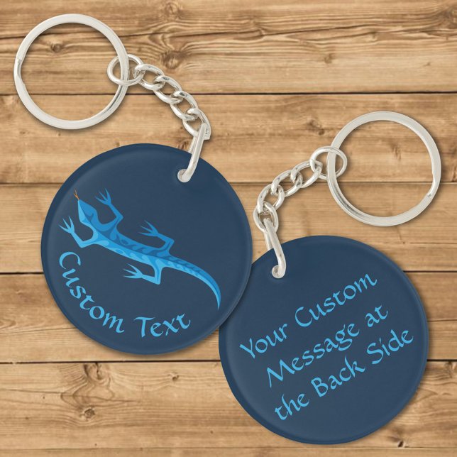 Llavero Keychain Tribal Lizard Blue (Subido por el creador)