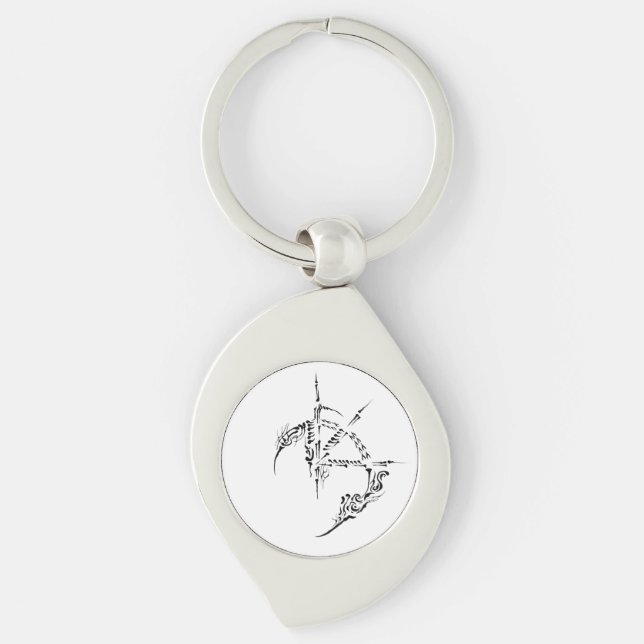 Llavero Keychain Tribal Tattoo Art - Accesorio Guay Edgy (Anverso)