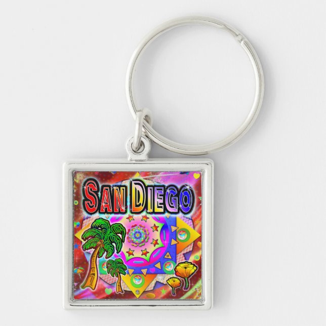Llavero Keychain Tropical de Amigos de San Diego (Frente)