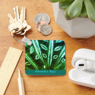 Llavero Keychain Turquesa Y Verde