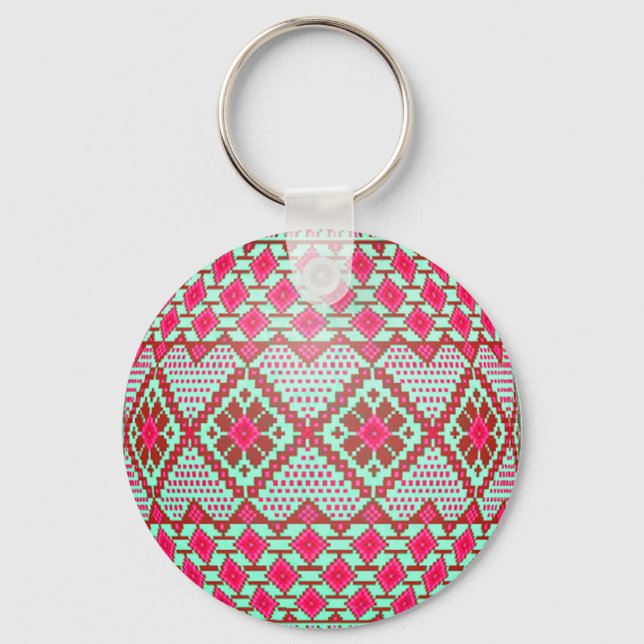 Llavero Keychain ucraniano de Huevo de Pascua (Pysanka) (Anverso)