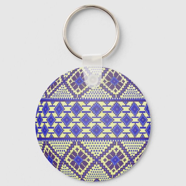 Llavero Keychain ucraniano de Huevo de Pascua (Pysanka) (Anverso)
