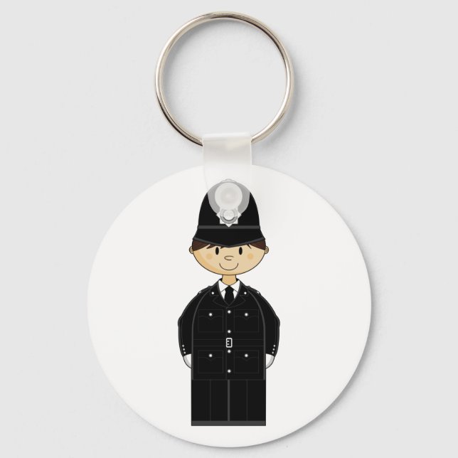 Llavero Keychain, un agente de policía británico (Anverso)