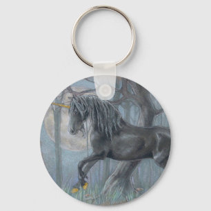 Llavero Keychain - Unicornio negro