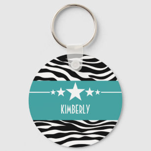Llavero Keychain verde azulado de Star Zebra
