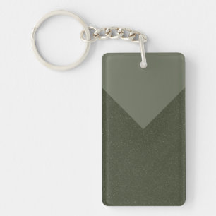 Llavero Keychain verde de Chevron Moss invertida - persona