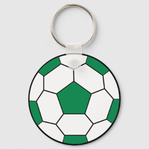 Llavero Keychain verde de la pelota de fútbol