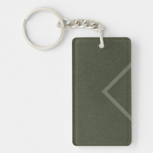 Llavero Keychain verde Retro Arrow Moss - Personalizable