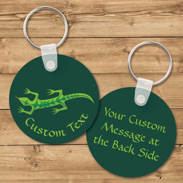 Llavero Keychain verde tribal Lizard (Subido por el creador)