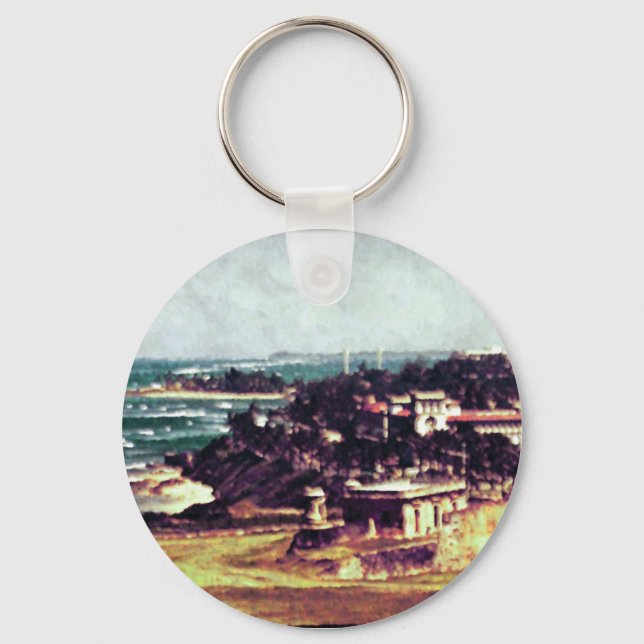 Llavero Keychain "Vista desde el Castillo de San Cristóbal (Anverso)