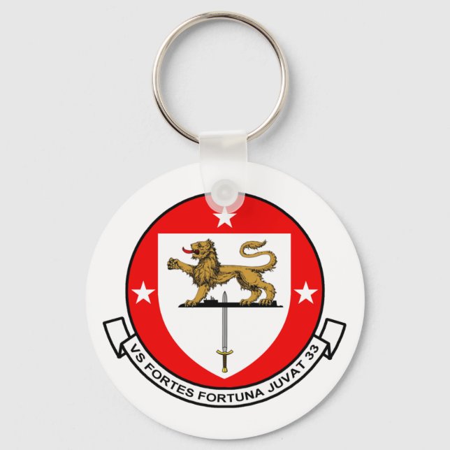 Llavero Keychain, VS-33 SCREWBIRDS FORTES FORTUNA JUVAT (Anverso)