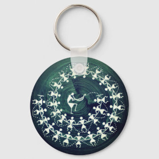 Llavero Keychain Warli art Medha Karandikar