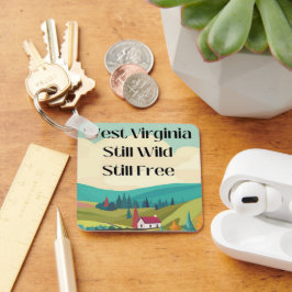 Llavero Keychain West, Virginia, Personalizable