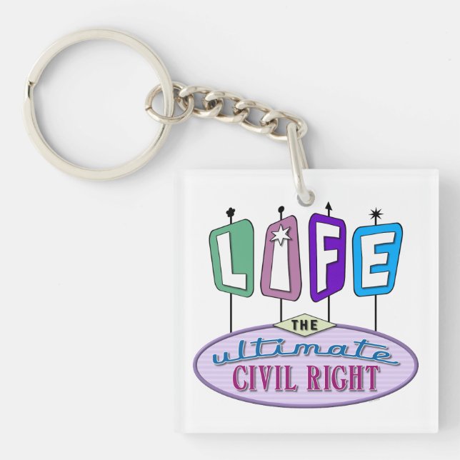 Llavero Keychain with a pro-life design. (Frente)