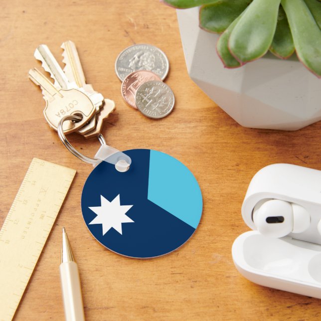 Llavero Keychain with Flag of Minnesota, USA (Escritorio )