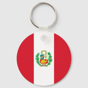 Llavero Keychain with Flag of Peru