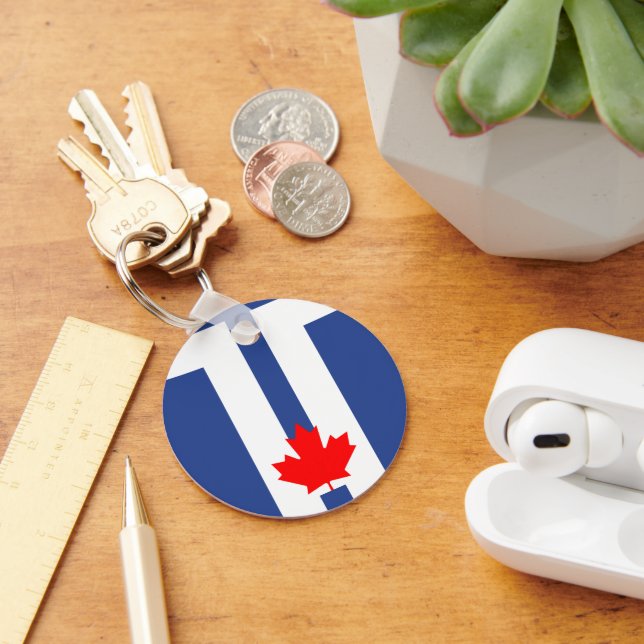 Llavero Keychain with Flag of Toronto, Canada (Escritorio )