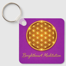 Llavero Keychain with Flower of Life and Maha Sri Yantra 