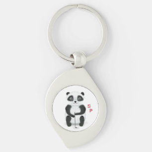 Llavero Keychain with golf playing panda