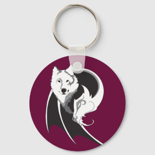 Llavero Keychain Wolf y Dragon