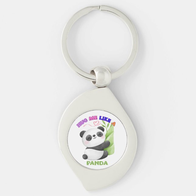 Llavero 🐼 Keychain y Lanyard - Abrazarme como un Panda (Anverso)