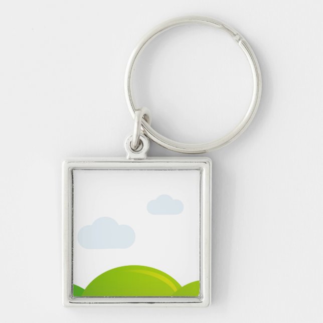 Llavero Keychaine handdrawn original: plata (Frente)