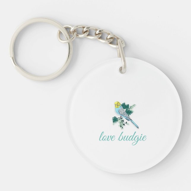 Llavero Keychaint Love Budgie  (Frente)