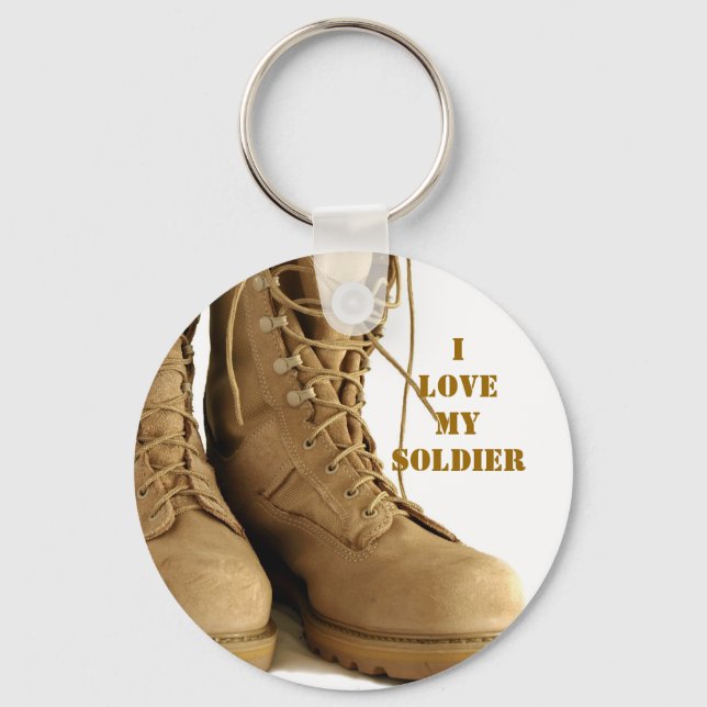 Llavero keyhain de botas militares de tan (Anverso)