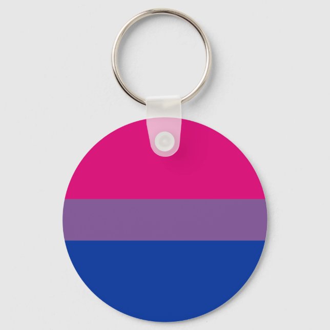 Llavero Keyring de la Bandera del Orgullo Bisexual (Anverso)