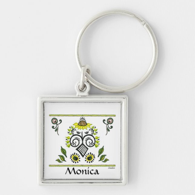 Llavero Keyring de nombres de artistas populares de giraso (Frente)