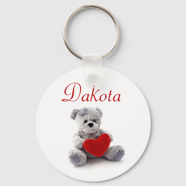 Llavero Keyring de nombres personalizados - Teddy Bear (Anverso)