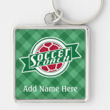 Keyring de Personalizable de entrenador de fútbol