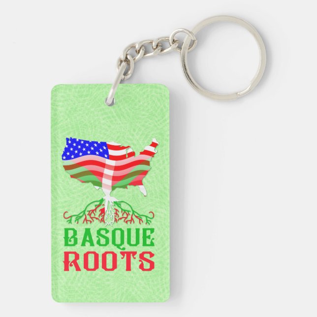 Llavero Keyring de raíces vascas americanas (Atrás)