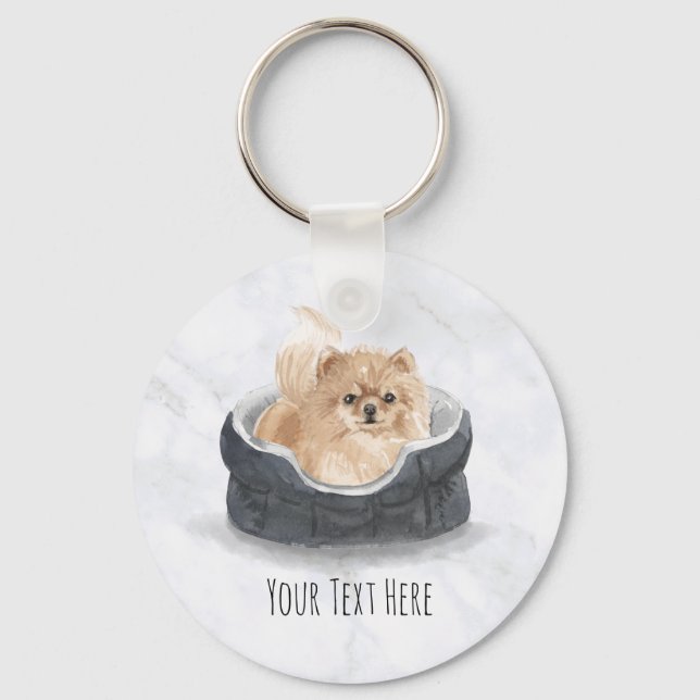 Llavero Keyring personalizado de Pomerania (Anverso)