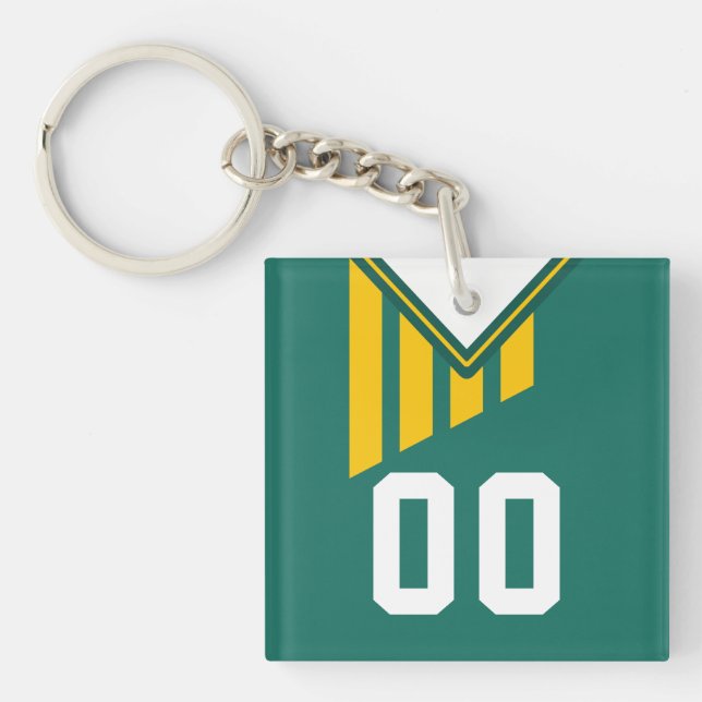 Llavero Keyring personalizado Lacrosse, Keychain de Fútbol (Frente)