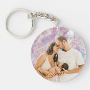 Llavero Keyring Purpurina personalizado con foto Personali